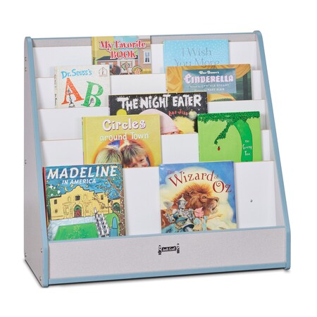 Jonti-Craft Rainbow Accents Flushback Pick-a-Book Stand, Coastal Blue 3514JCWW131